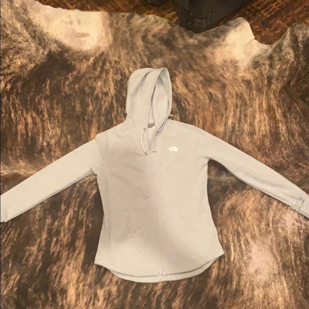 A zip up hoodie